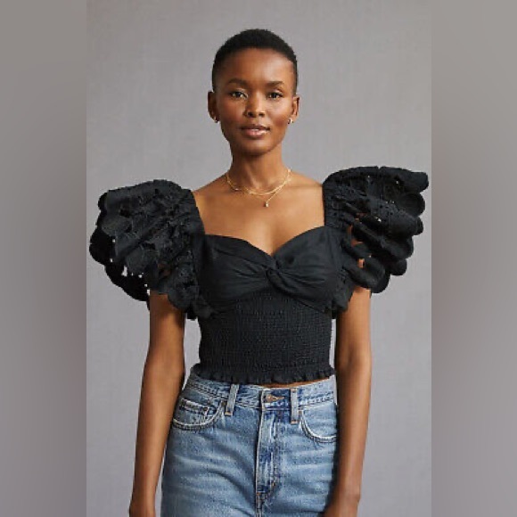 ANTHROPOLOGIE OPEN BACK BLOUSE - Picture 5 of 5